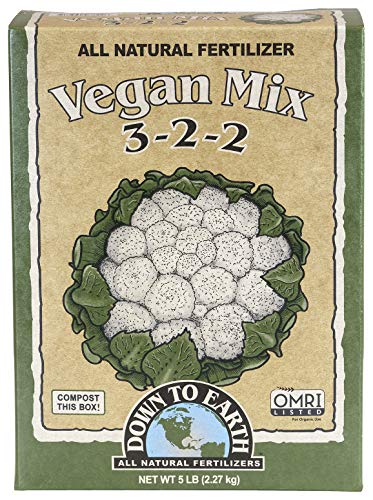 Down to Earth Organic Vegan Fertilizer Mix 3-2-2, 5 lb