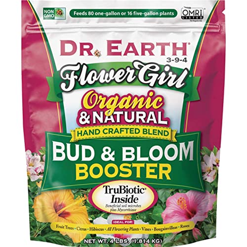 Dr. Earth Flower Girl Bud & Bloom 3-9-4 Organic Fertilizer Formula, 4-Pound Bag