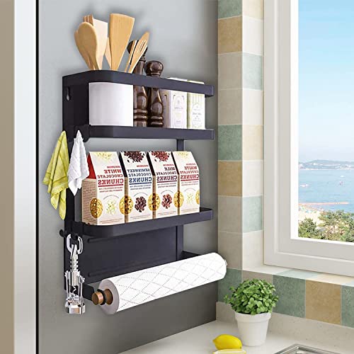 Dr.BeTree Magnetic Spice Rack with Paper Towel Holder