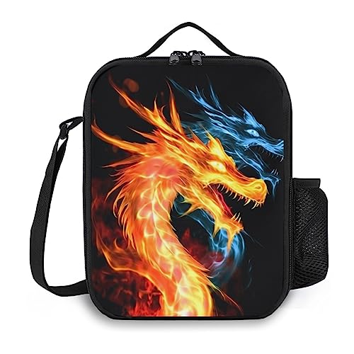 Dragon Lunch Bag for Kids, Reusable Bento Cooler
