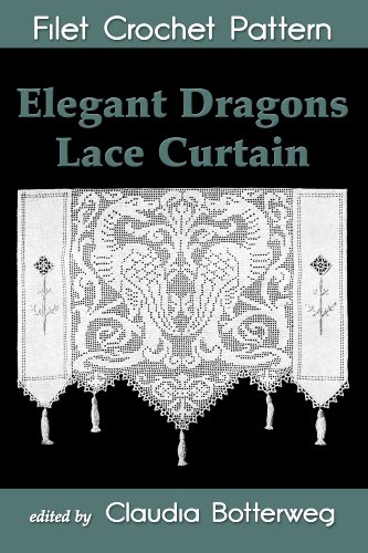 Dragons Lace Curtain Filet Crochet Pattern