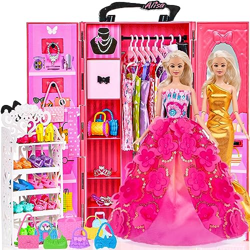 Barbie Fashionistas Playset, Ultimate Closet with 6 Hangers and Multiple  Storage Spaces, Plus Fold-Out Clothing Rack