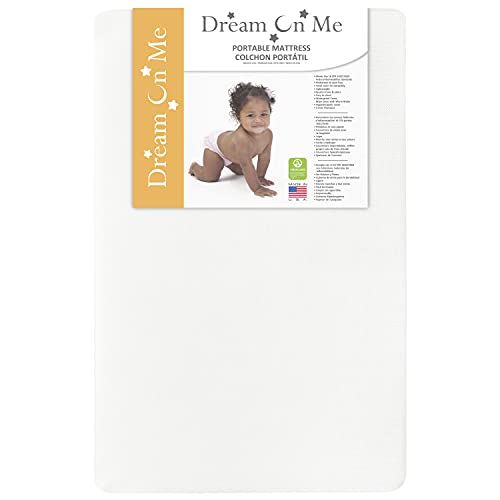 Dream On Me 2-in-1 Portable Mini Crib Mattress, Greenguard Gold Certified