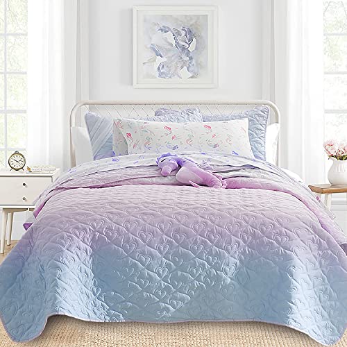Bailey Pattern Printed Quilt Set - Full/Queen Size - 3 Piece