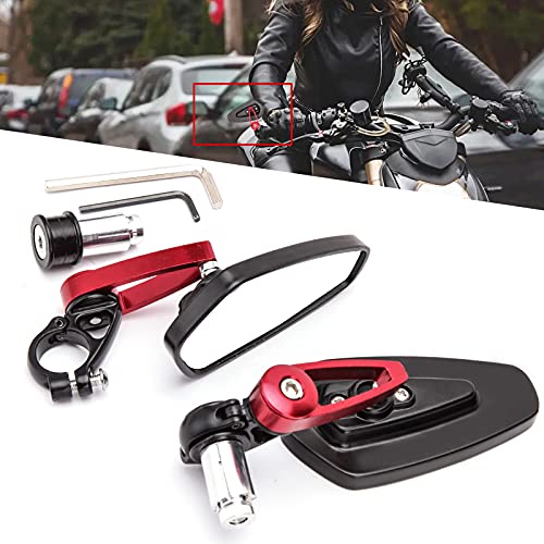 DREAMIZER Bar End Rear Mirrors for Motorcycles and Scooters