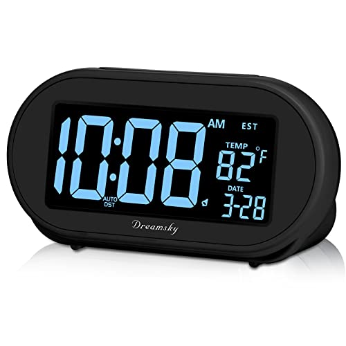 DreamSky Auto Set Alarm Clock for Bedroom