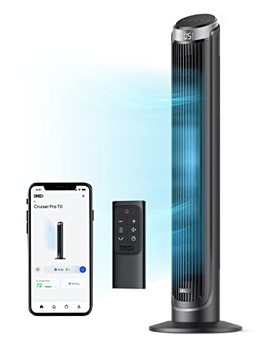 Voice-Controlled Bladeless Tower Fan with Remote