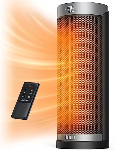 1500W Electric Heater with Remote for Bedroom, 2022 Upgraded, Portable and Safe