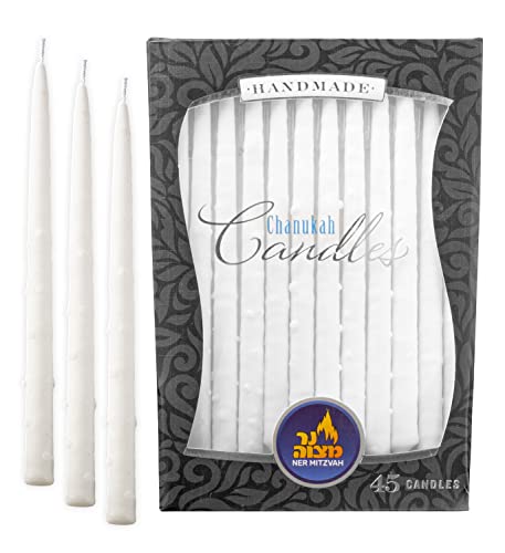 Dripless Chanukah Candles - Premium Quality Wax - 45 Count