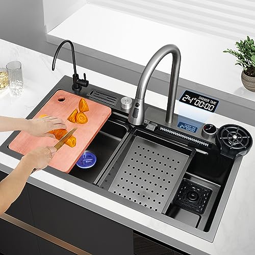 Drop-in Kitchen Sink with Accessories and LED Display