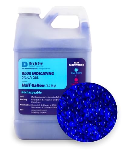 Premium Blue Silica Gel (3.7 LBS) - Reusable Desiccant