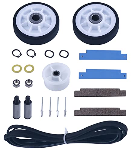Semzohc Dryer Repair Kit - Drum Roller, Tumbler Bearing, Belt, and Idler Pulley