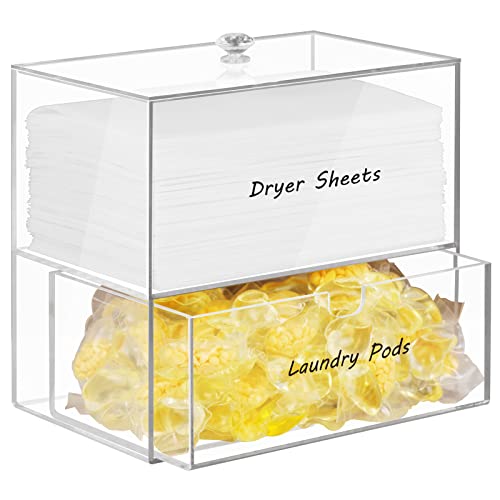 Dryer Sheet Holder, Dryer Sheet Dispenser, Acrylic Dryer Sheet Container Box