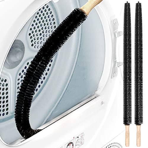 YISHARRY LI Dryer Vent Cleaner Kit Brush-2 Pack Clothes Lint Trap 30 Inch  Long Flexible Pipe Refrigerator Coil Brush