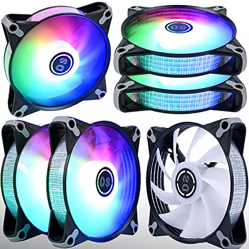 DS RGB Fans 6 Pack Case Cooling LED Fans for PC