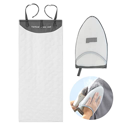 DSVENROLY Vertical Over Door Clothes Steamer Pad with Steamer Glove