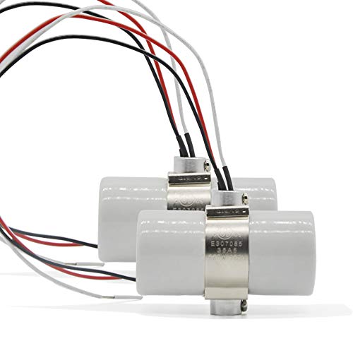 Dual Bulb Socket, 2 Circuit Porcelain Medium Screw Twin Light Fixture Socket, E26 Double Light Socket with 3pcs 12 inch Leads and 2 threaded brackets (2-Pack)