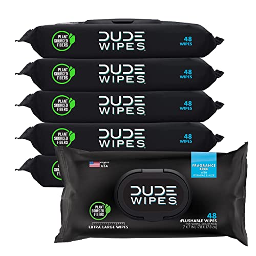 DUDE Wipes Flushable Wipes - 6 Pack