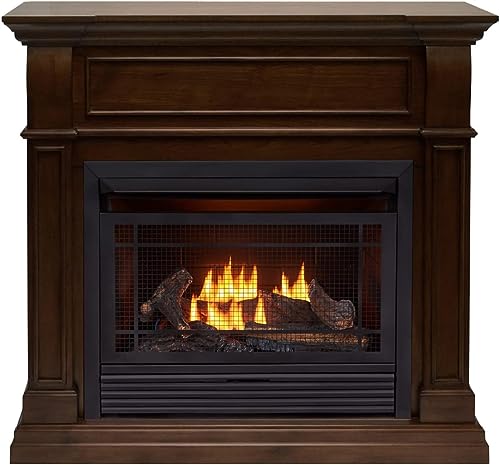 Duluth Forge Ventless Gas Fireplace System with Mantle, Remote Control