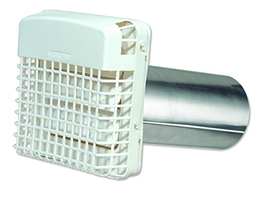 Prograde 4" Exhaust Dryer Vent Hood with Pest Guard - White