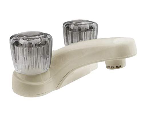 Dura Faucet RV Bathroom Faucet with Smoked Acrylic Knobs