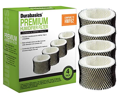 Durabasics 4 Pack Holmes HWF62 Compatible Humidifier Filters