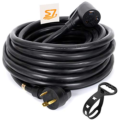 Durable 50ft 30Amp RV Extension Cord with Easy Grip Handle