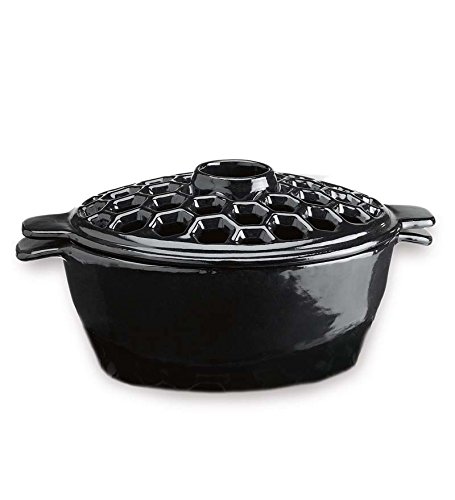 Durable and Attractive Cast Iron Lattice Steamer in Black