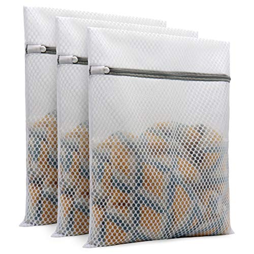 Durable Honeycomb Mesh Laundry Bags for Delicates (3 Medium)