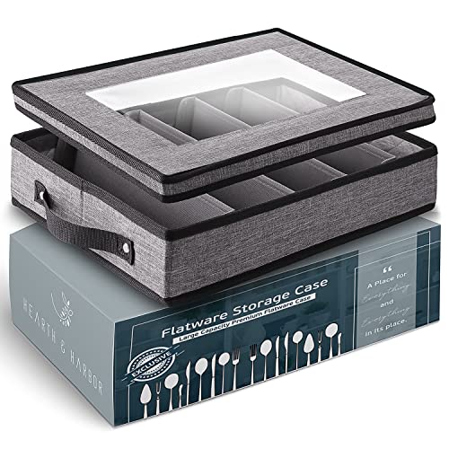 Durable Silverware Storage Box with Padded Dividers