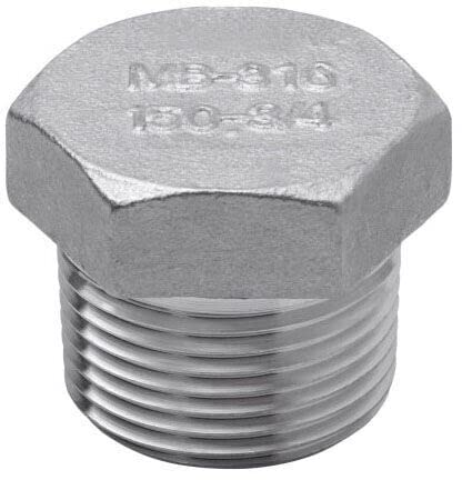 Durable Stainless Steel Conduit Plug - 1-1/2 Inch Hex Head