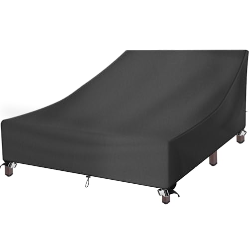 Durable Waterproof Outdoor Double Wide Chaise Lounge Cover
