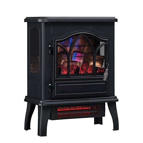 duraflame DFI-470-04 Black Infrared Quartz Fireplace Stove