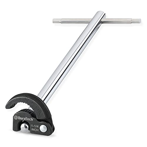 Duratech 11 Inch Basin Wrench Sink Wrench Adjustable 38 To 1 14 Capacity Upgrade Jaw For Tight Space 31JEKqa604L 