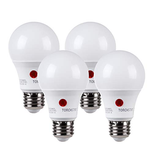 Dusk to Dawn Light Bulbs Outdoor, Sensor A19 LED Light Bulb, Pack of 4