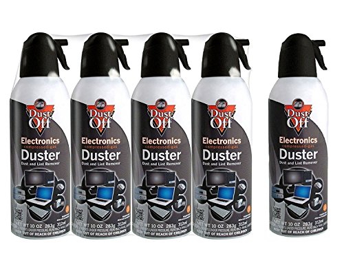 Dust-Off Disposable Compressed Gas Duster, 10 oz Cans - 5 Packs
