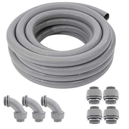 BBTO Liquid Tight Connector 1/2 Inch Flexible Non Metallic Electrical  Conduit Connector Fitting 90 Degree Electrical PVC Conduit Fittings for  Home Kitchen Bathroom Tube Tool Supplies (24 Pieces) 