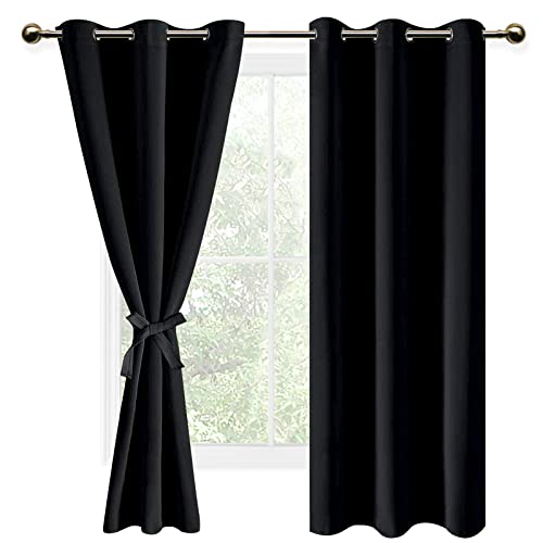 DWCN Blackout Curtains for Bedroom Sewn with Tiebacks