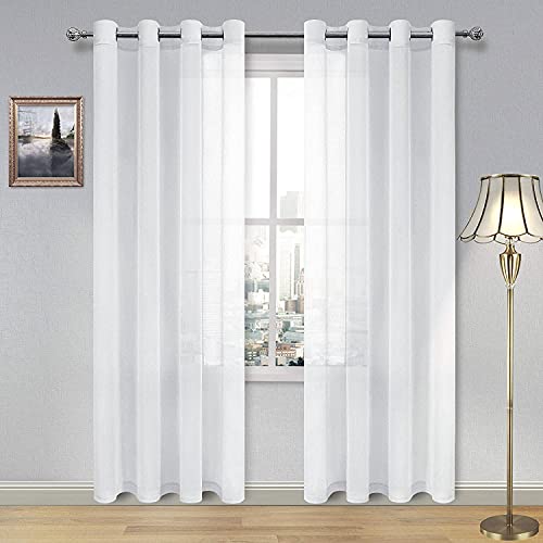 DWCN White Sheer Curtains