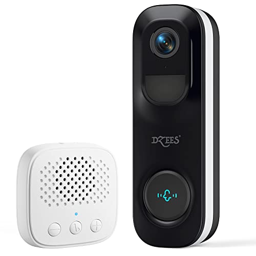 Dzees 2K Wireless Doorbell Camera with AI Analysis