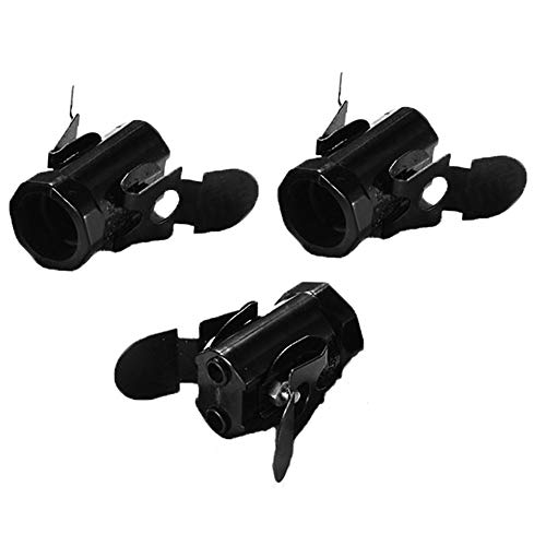 E12 Candelabra Socket, TWDRTDD Black 3-Pack Candelabra Base Lamp Holder
