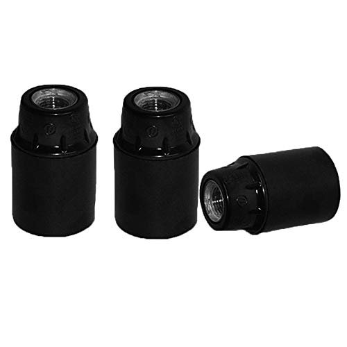 TWDRTDD Black Keyless E12 Candelabra Base Lamp Holder (3-Pack)