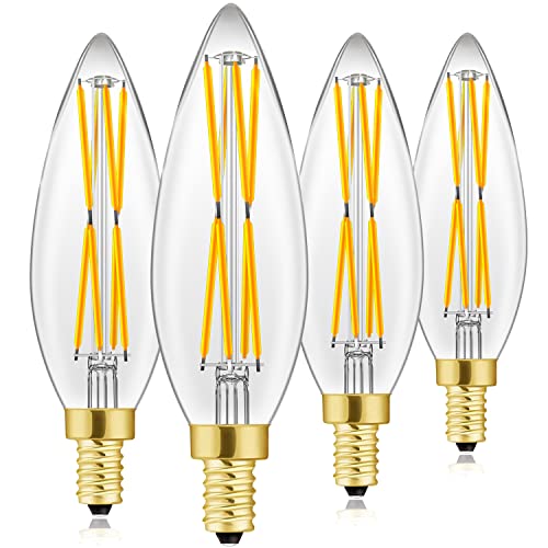 E12 Edison LED Bulb, 100W Equivalent Dimmable Chandelier Light Bulbs