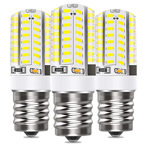 E17 LED Bulb, 4W Microwave Oven Bulb, Stove Hood Light Bulbs, 6000K Daylight White 40W Equivalent Halogen Bulb, Ideal for Microwave, Oven Stove Appliance, 3-Pack