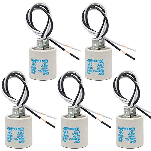 E26 Socket with 12-Inch Wire Lead (5 Pack)