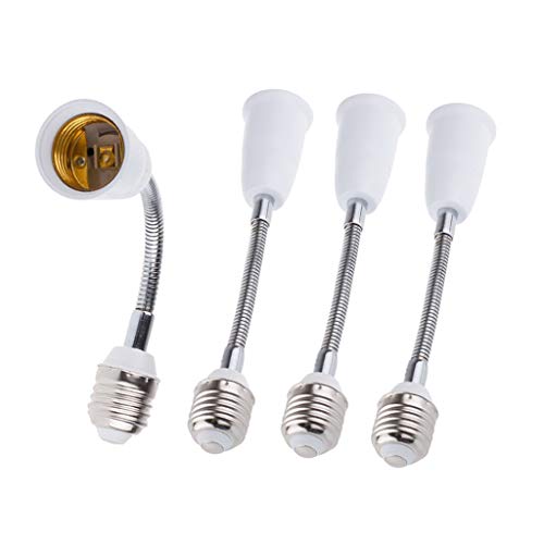 iKefe Light Bulb Socket Extender Adapter (4-Pack)