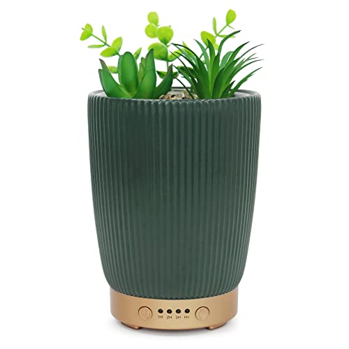Lavender Ceramic Essential Oil Diffuser with Timer and Night Light
