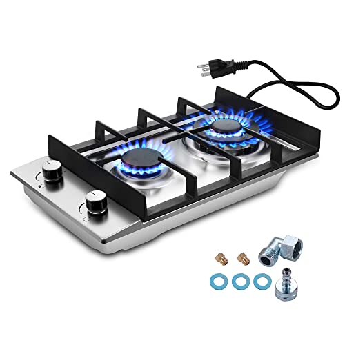 Eascookchef Gas Stove Top 2 Burner