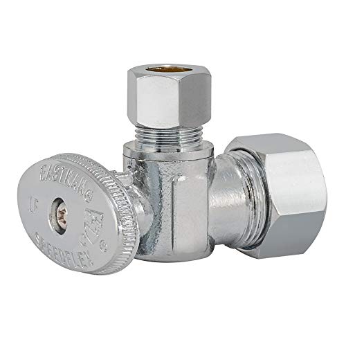 Eastman 3/8 Inch OD x 5/8 Inch OD Quarter Turn Angle Stop Valve