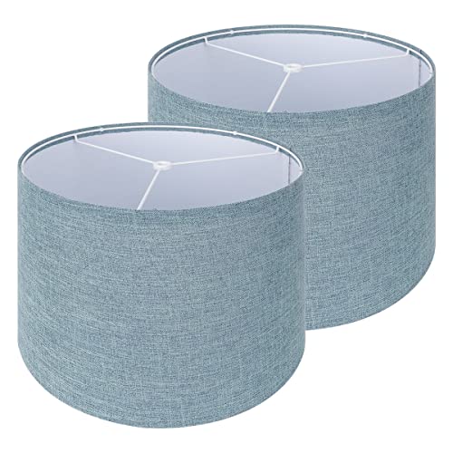 Easy Assembly Lampshades for Table Lamp, Bedside Lamp, Floor Lamp (Blue)